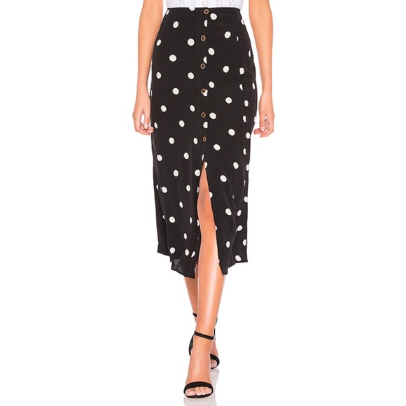 Free People Retro Love Polka Dot Midi Skirt - Picture 4 of 7